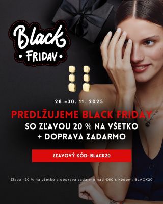 🖤 Black Friday predlžujeme do nedele! Black Friday nekončí. Predĺžili sme zľavu 20 % na celý sortiment až do nedele. Uži...