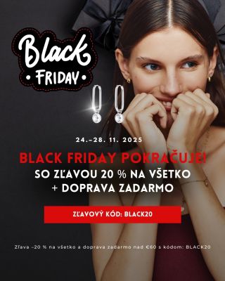 🖤 Black Friday pokračuje! Nestihla si využiť zľavu počas týždňa? Máš šťastie, predlžujeme Black Friday až do nedele. 😍...